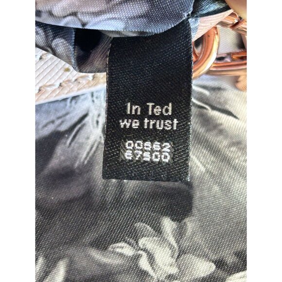 Ted Baker Britany Crosshatch Leather Rose Gold Crossbody Clutch Bag in Pale Pink - Picture 8 of 8